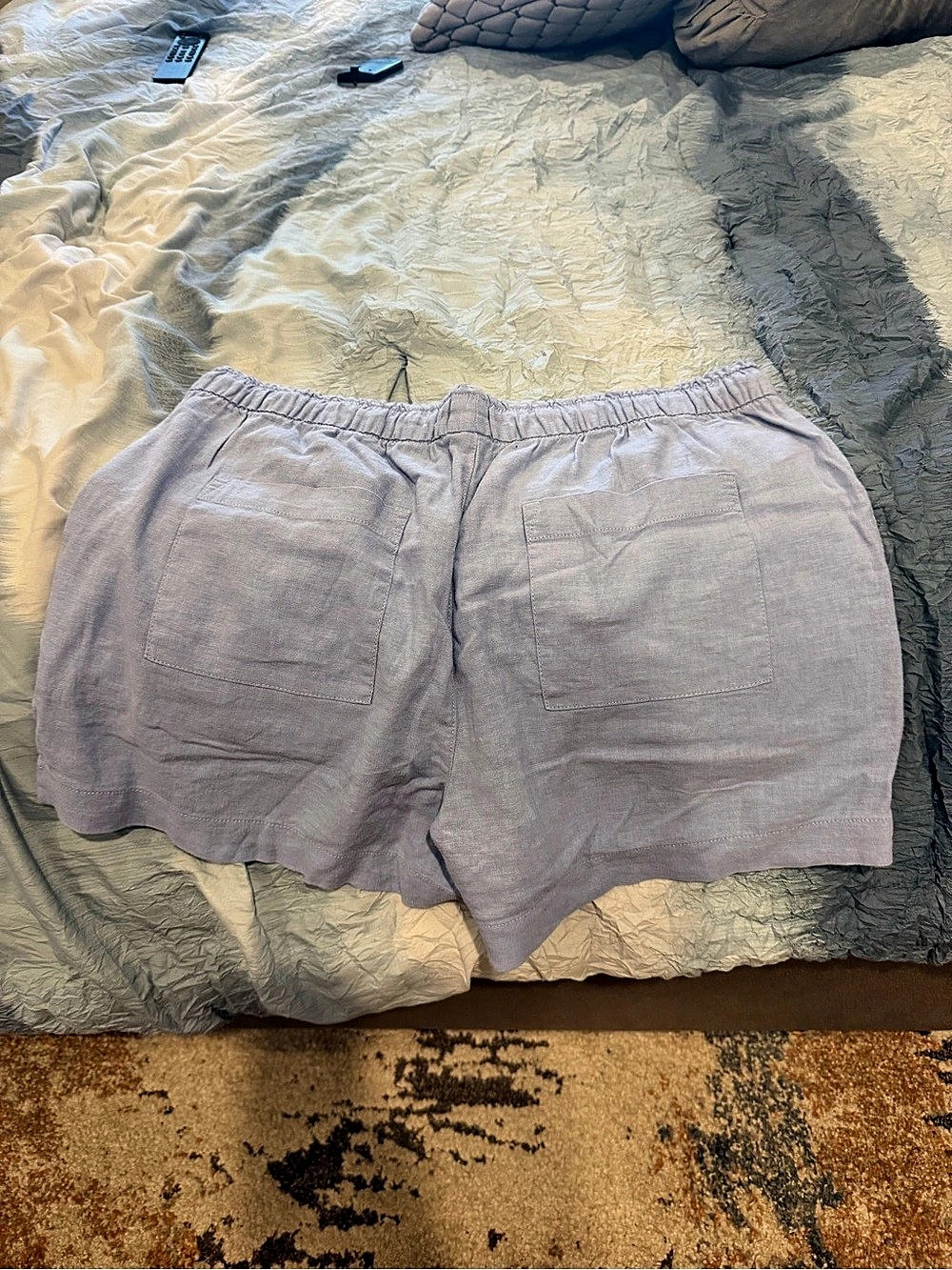 Gap Linen-Blend Pull-On Shorts in Purple